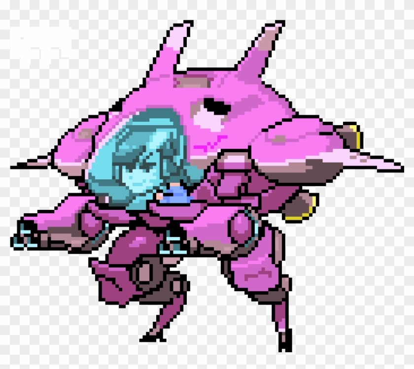 Va Pixel Art Spray - Overwatch D Va Pixel Spray Clipart