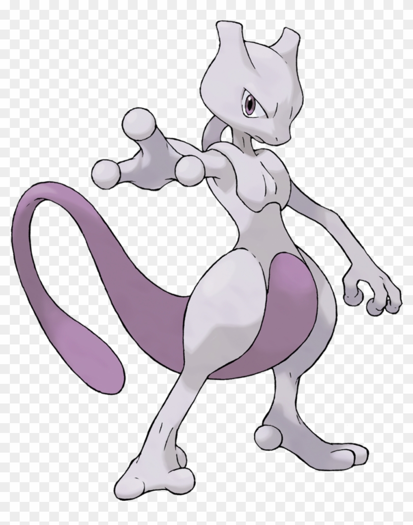 Here's The Official Pokémon Description - Pokemon Mewtwo Clipart