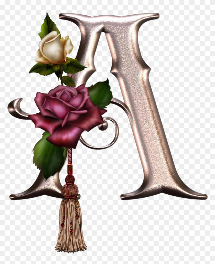 Alfabeto Con Rosas - Alfabeto Gotico Con Rosas Clipart #940759