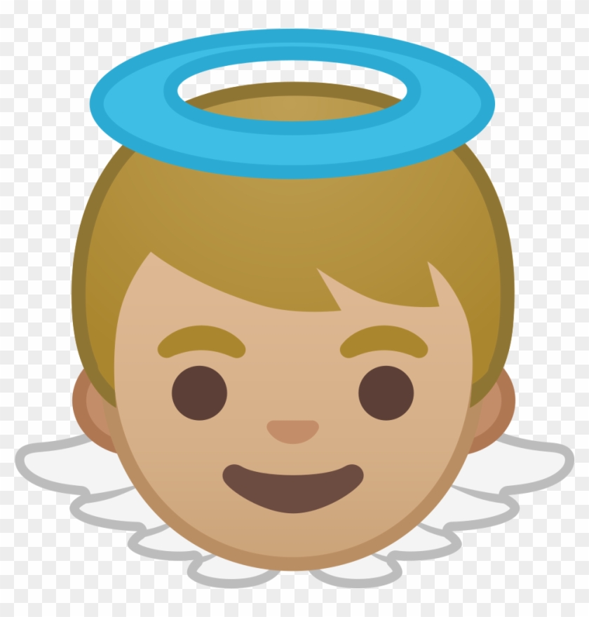 Baby Angel Medium Light Skin Tone Icon - Emoji Angel Clipart #940792