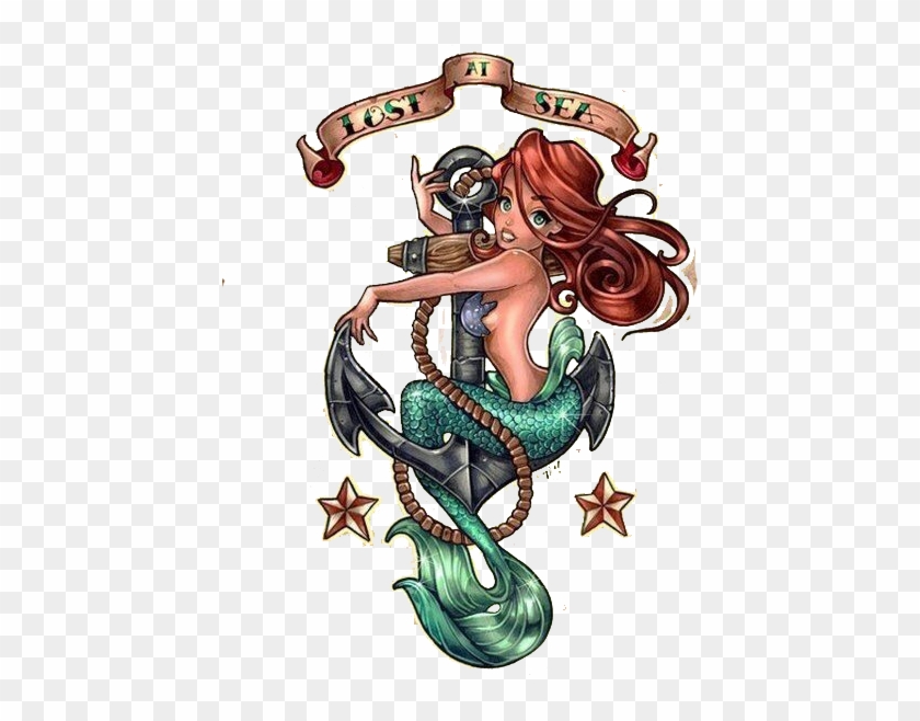Mermaid Tattoo Designs - Ariel Little Mermaid Pinup Clipart #941081