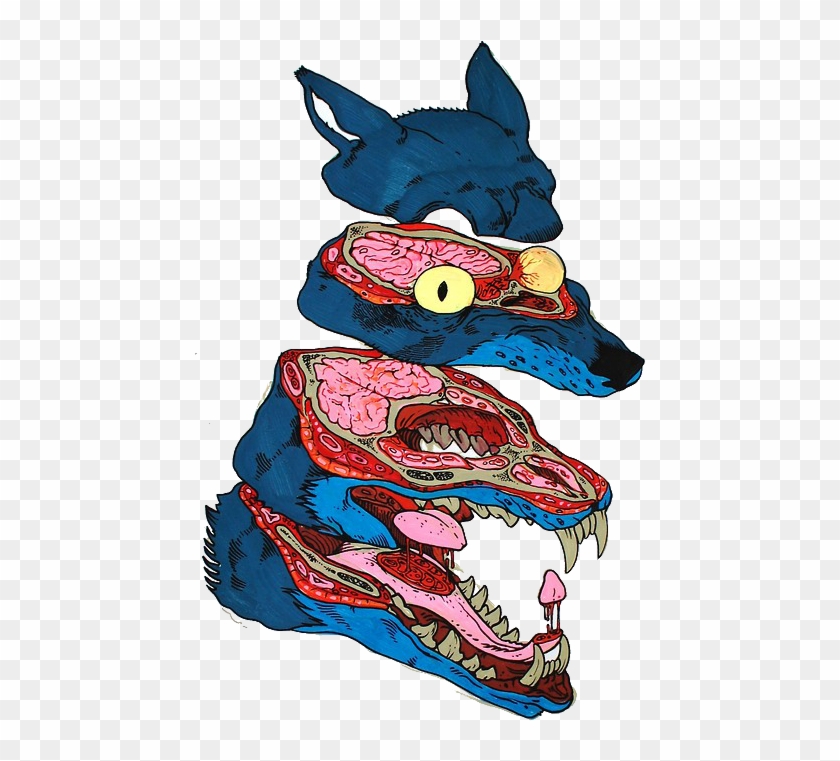 Transparent Tattoo - Wolf Art Tumblr Transparent Clipart