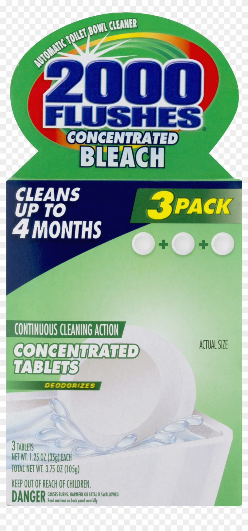 2000 Flushes Concentrated Bleach Automatic Toilet Bowl - Medicine Clipart #941117