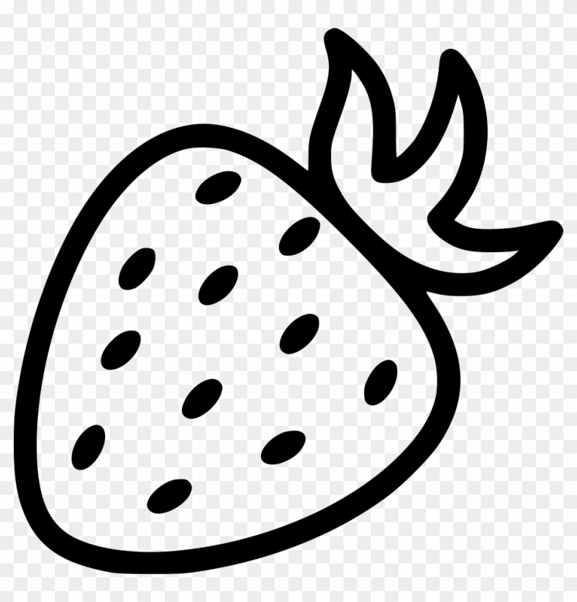 Image Transparent Strawberries Clipart Fruitsblack - Strawberry Clip Art Black And White - Png Download