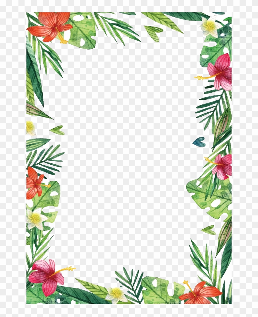 Hawaii Flowers And Plants - Hawaiian Flower Frame Png Clipart
