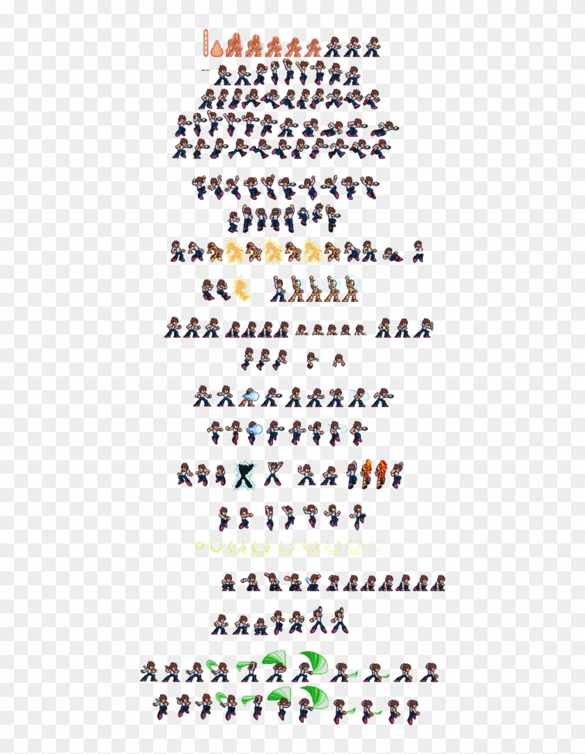 Photo Broil X1 Style Sprite Sheet Color Separation - Megaman X Snes Style Sprites Clipart #942345