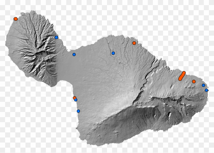 Maui Topographic Map Clipart #942661