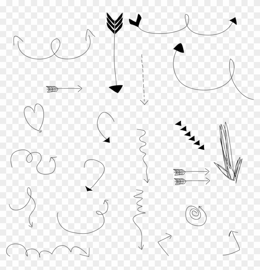 Free Png Download Doodle Arrow Png Images Background - Doodle Art Panah Clipart