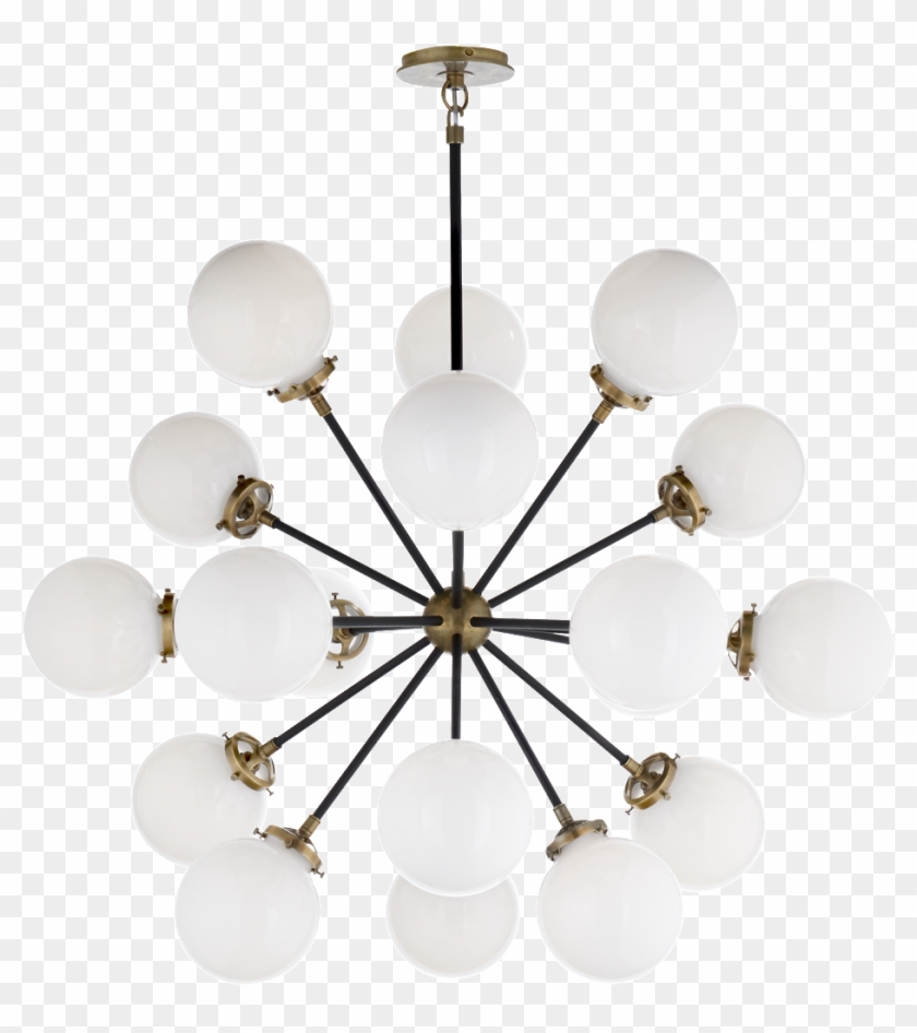 White Ball Chandelier Png Element - Chandelier Clipart #943029