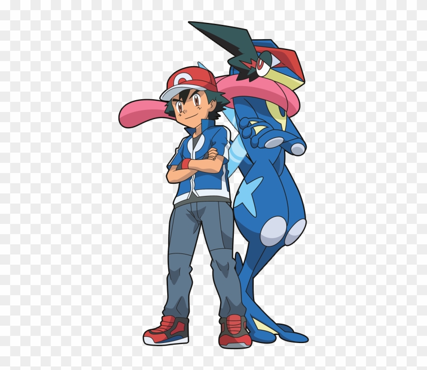 Ash Ketchum Png - Ash And Greninja Drawing Clipart #943536