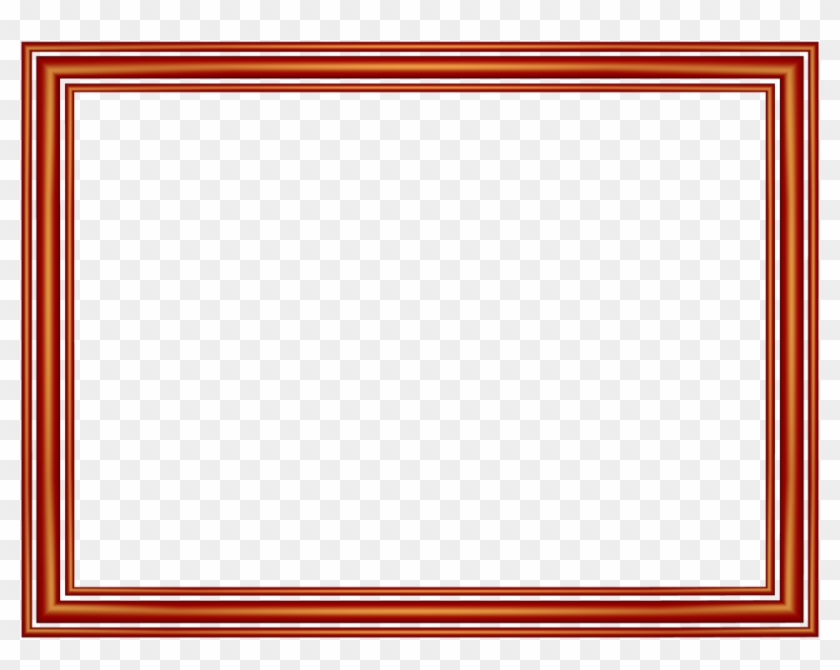 Red Elegant 3 Separate Bands Rectangular Powerpoint - Рамка Для Фотошопа Деревянная Clipart