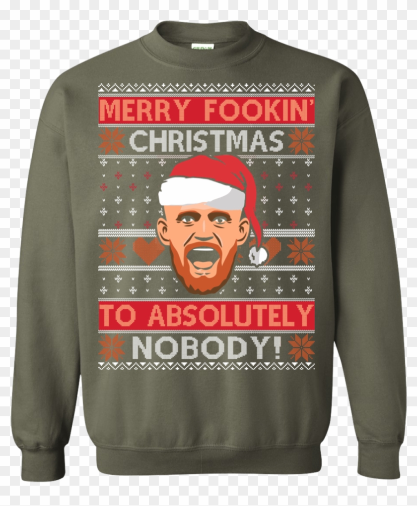 Conor Mcgregor Merry Fookin Christmas To Absolutely - Sweatshirt Clipart
