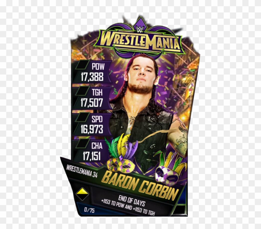 Baroncorbin S4 19 Wrestlemania34 - Wwe Supercard Aleister Black Clipart #944653