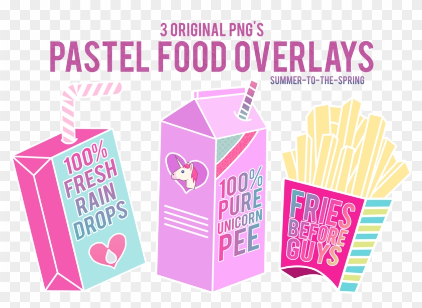 Clip Art Transparent Download Pastel Food Overlays - Fast Food - Png Download