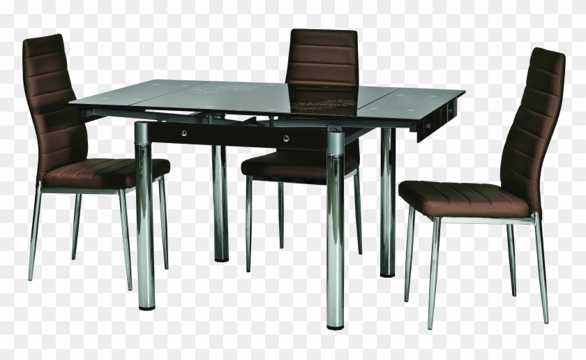 Com Popular Modern Dining Room Png Modern Dining Room - Red Glass Extending Table Clipart #945517