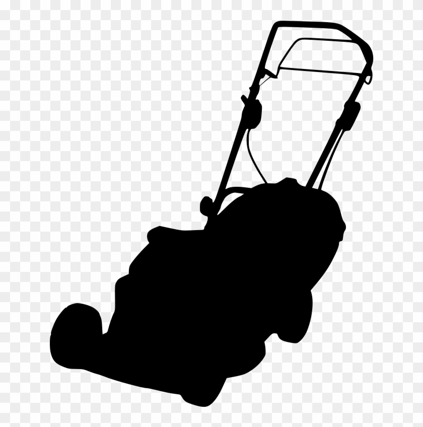 Lawn Mower Silhouette Vector - Lawnmower Silhouette Png Clipart #945947