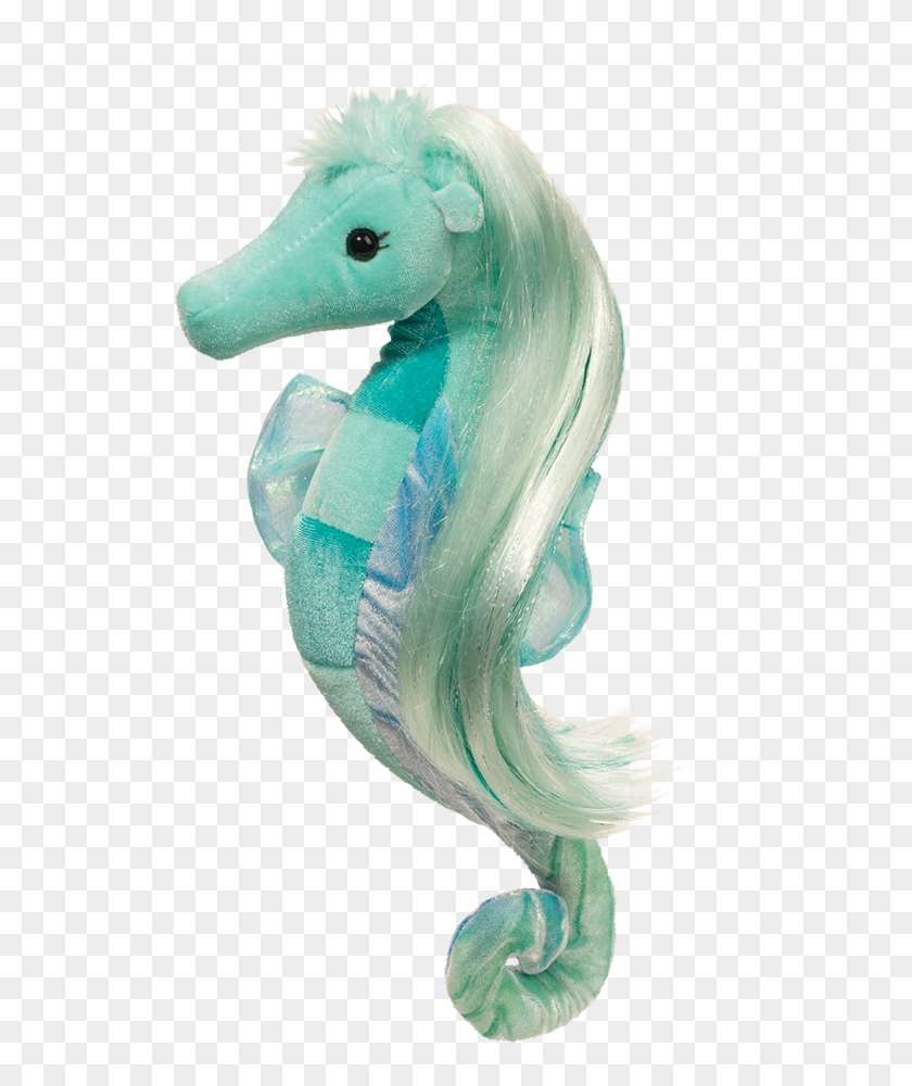 Nina Aqua Seahorse - Seahorse Plush Clipart
