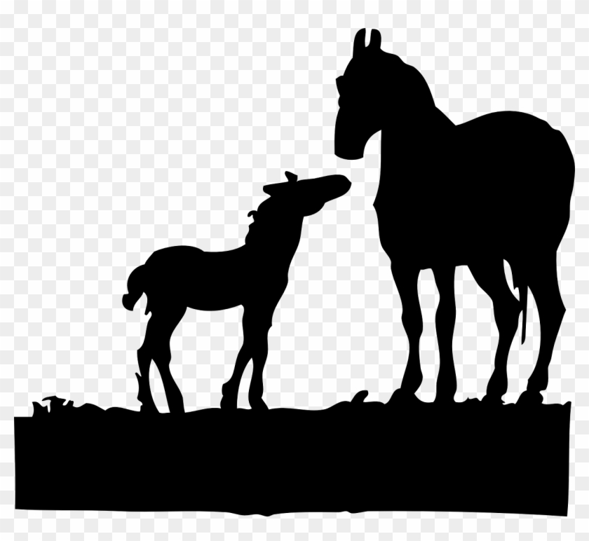 Mare And Foal Clipart - Png Download