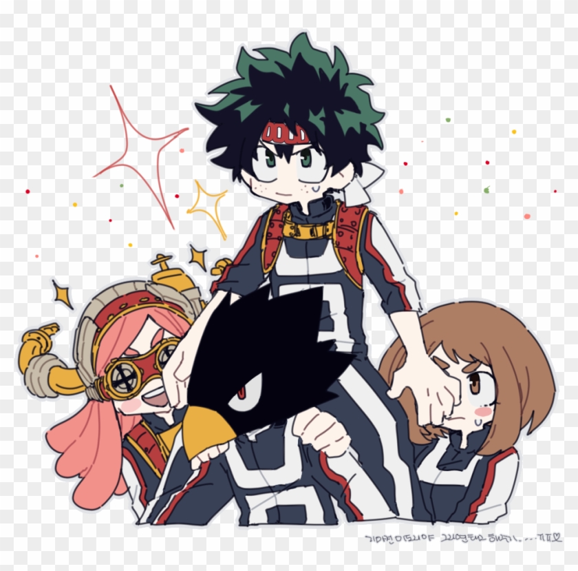 Peace Sign My Hero Academia - Mei Hatsume X Deku Clipart