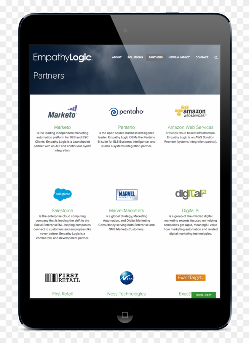 Empathy Logic Mockup Tablet - Android Tablet Mockup Png Clipart