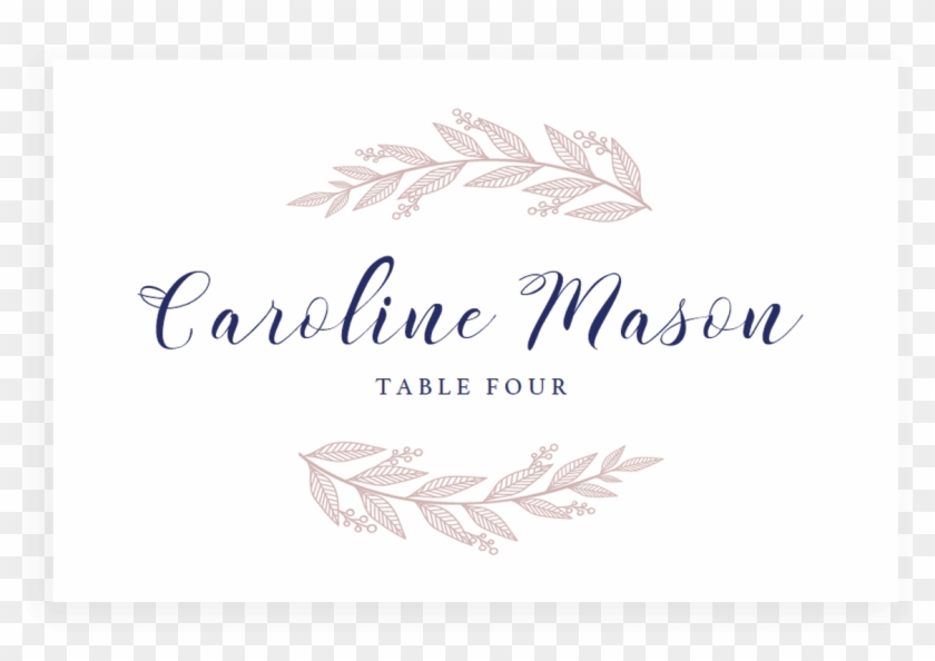 002 Wedding Name Cards Template - Calligraphy Clipart