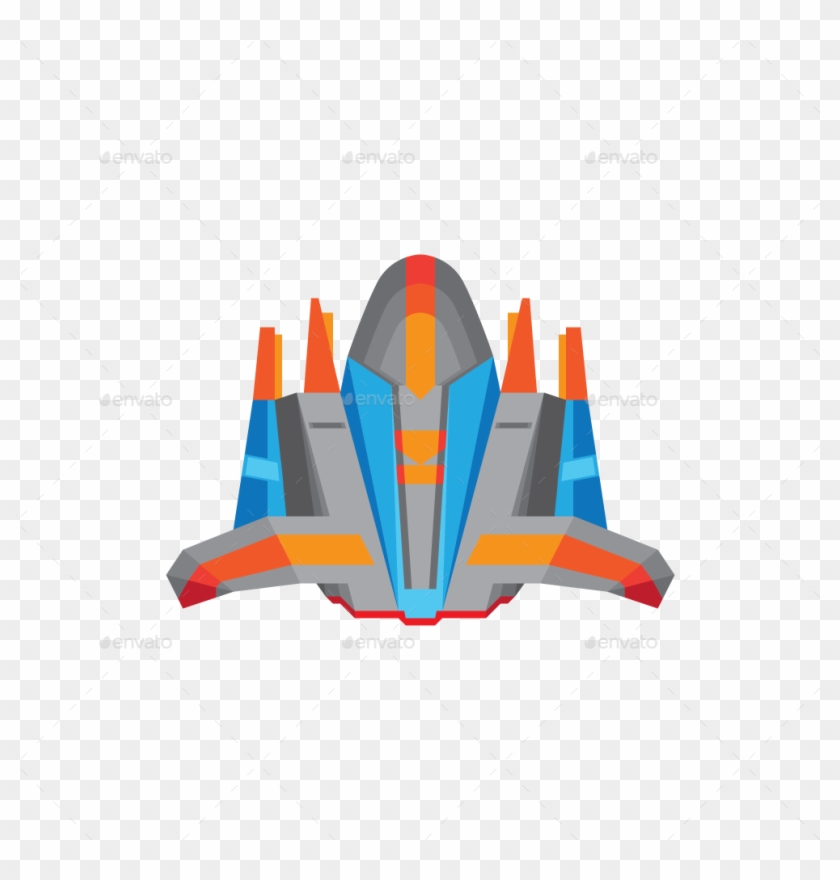 Vector Space Spaceship - Spaceship Sprite Clipart