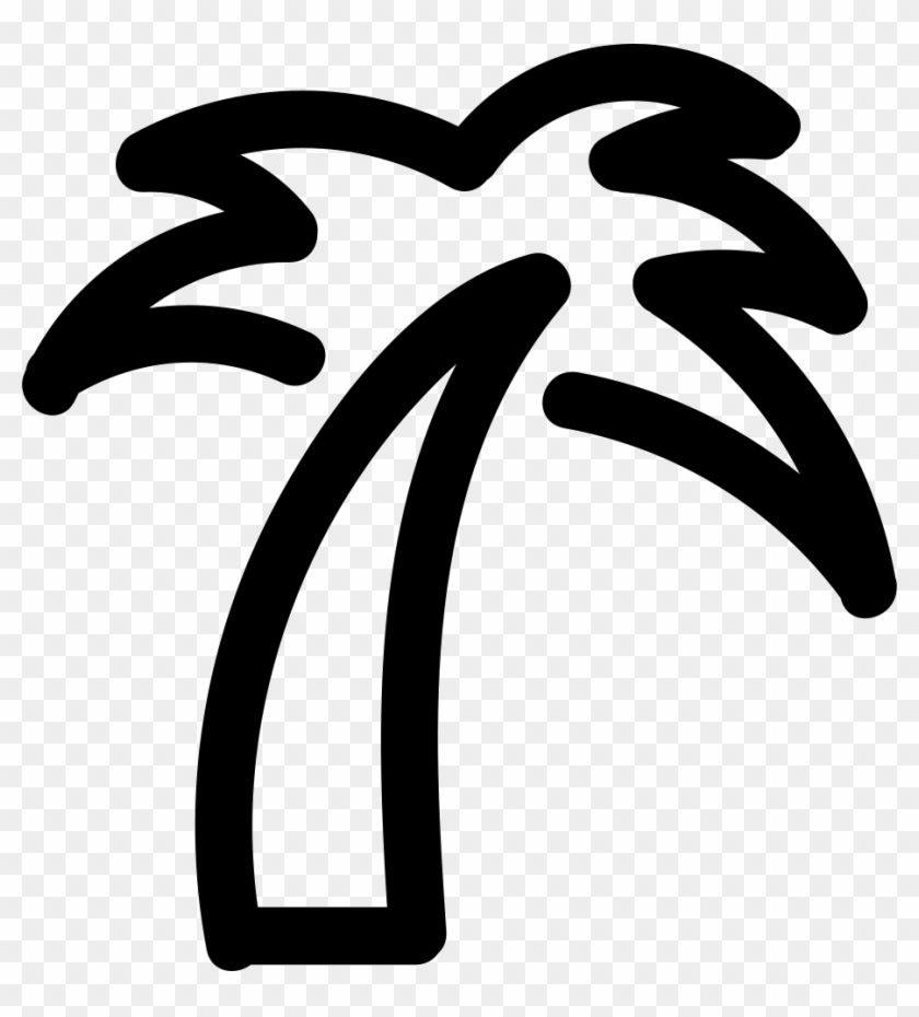 Palm Tree Icon Png - Palm Tree Outline Png Clipart #947078