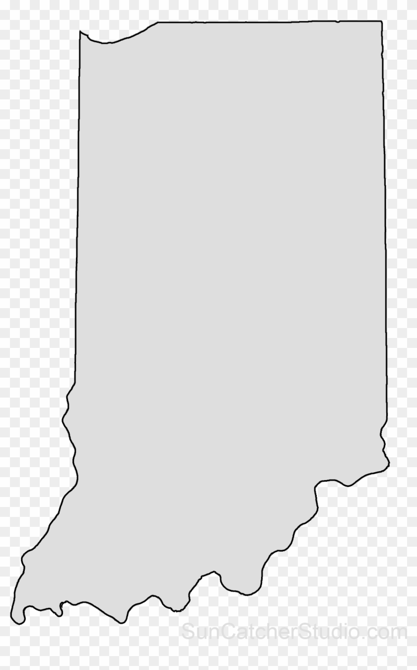 Indiana Map Outline Png Shape State Stencil Clip Art - American Chestnut Farms Transparent Png #947171