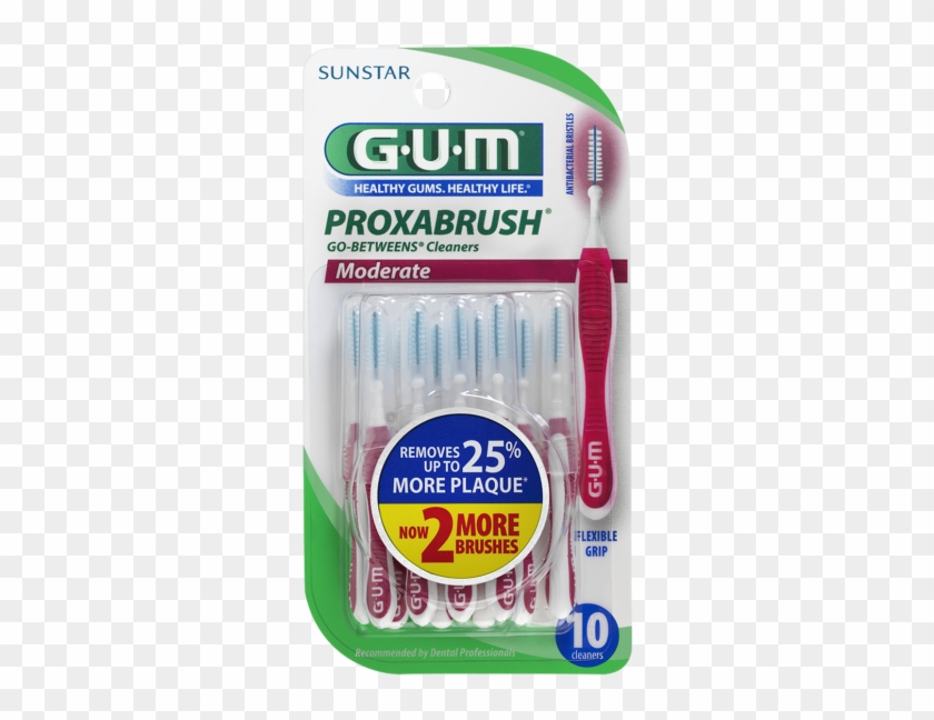 Gum Proxabrush Go-betweens Cleaners, Moderate, 10 Ct - Gum Proxabrush Clipart #947849