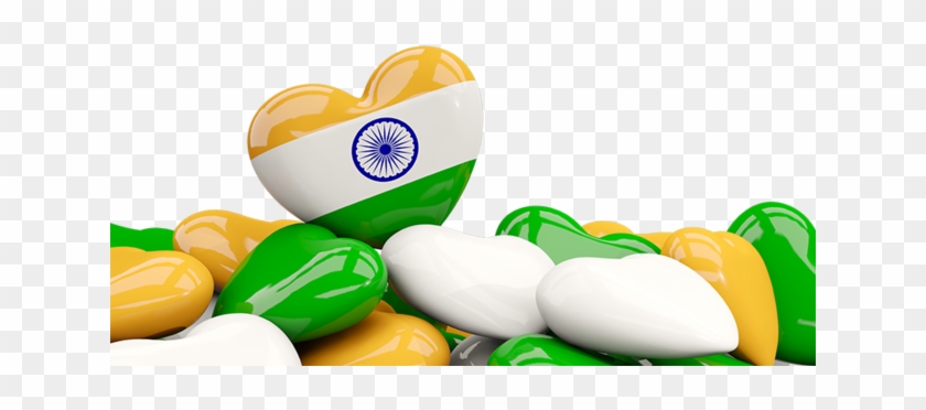 Illustration Of Flag Of India - India Flag Heart Png Clipart #948640
