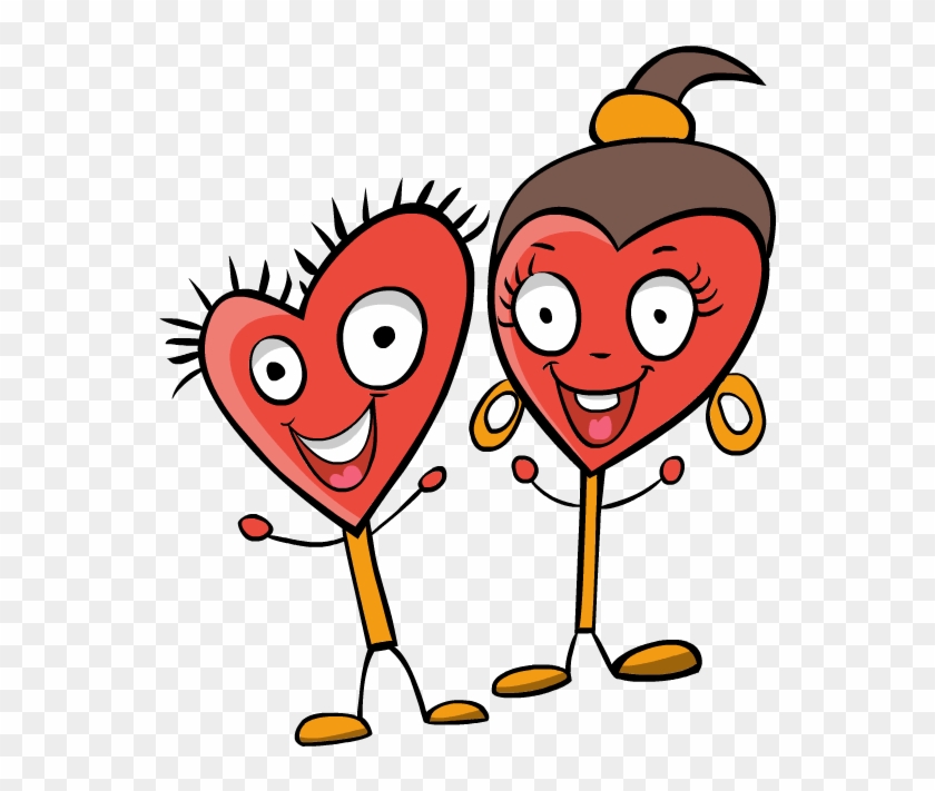 Clip Art Valentines Day Girl Boy Happy Couple Love - Couple Clipart Valentines Day - Png Download