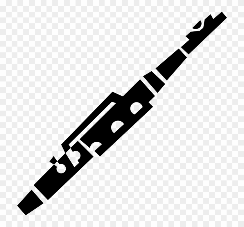 Flute Wind Instrument Vector - Drawing Clipart