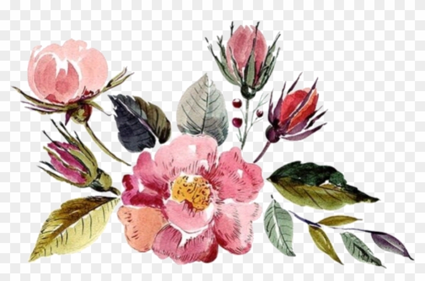 Flower Watercolor Watercolorflower Flowers Aesthetic - Flower Clipart #949449