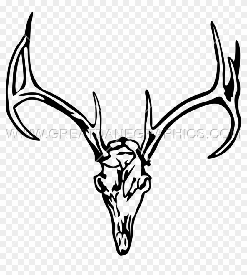 Deer Skull Charge Production Ready Artwork For T Shirt - Deer Skull Clip Art Transparent Background - Png Download