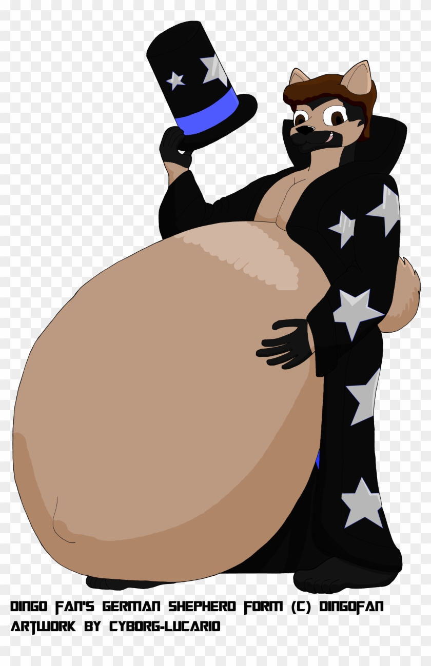 [com] A Heavily Pregnant German Shepherd Magician - Lucario Pregnant Clipart