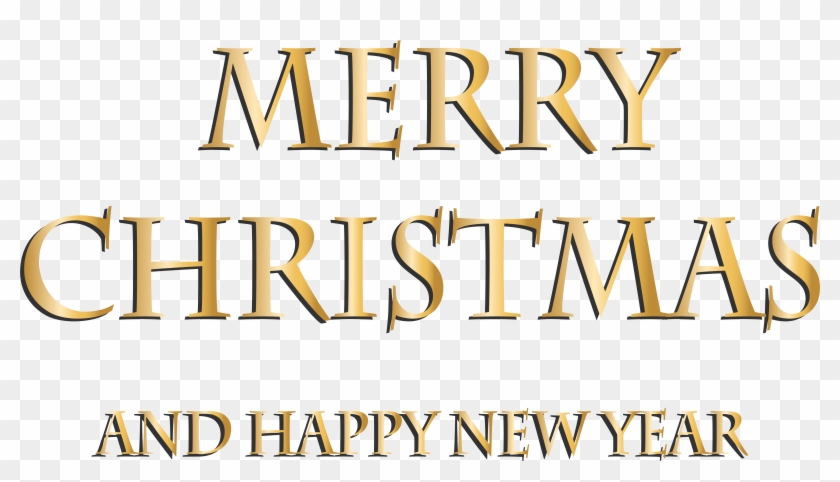 Merry Christmas Text Png Transparent - Tan Clipart #949965