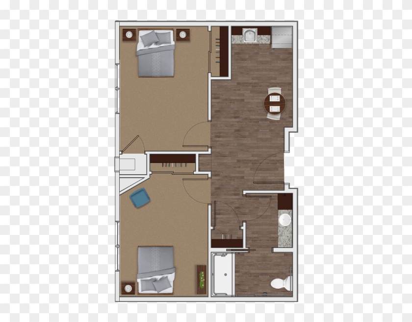 Assisted Living Two Bedroom At Stonecrest Of Town & - Floor Plan Clipart