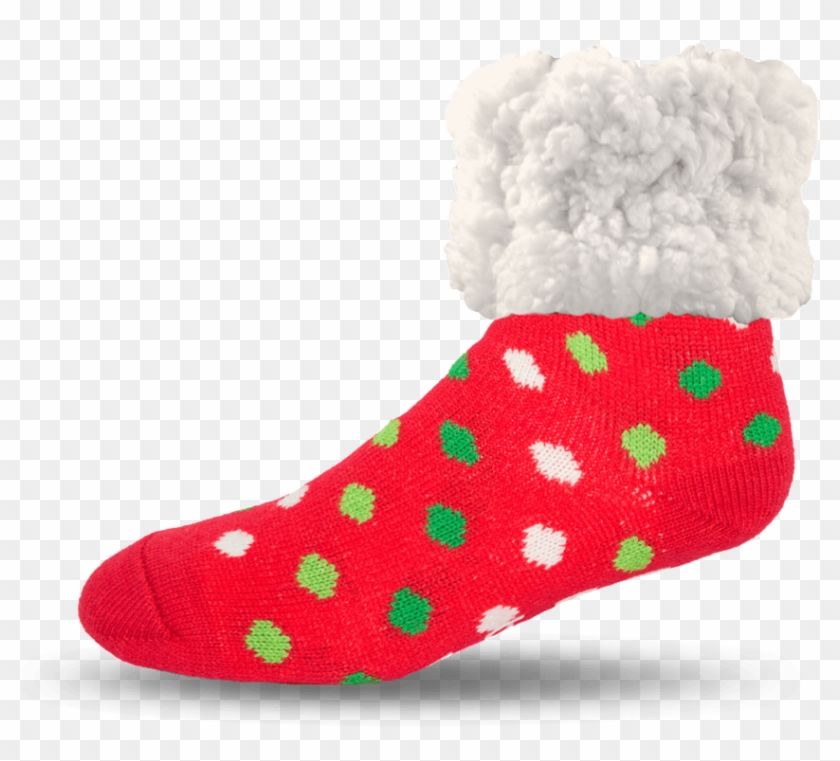 Pudus Red Polka Dot - Sock Clipart #950550