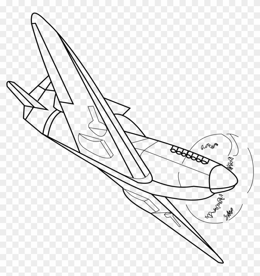 Clip Transparent Download Ww Plane Big Image Png - War Plane Drawing #950848