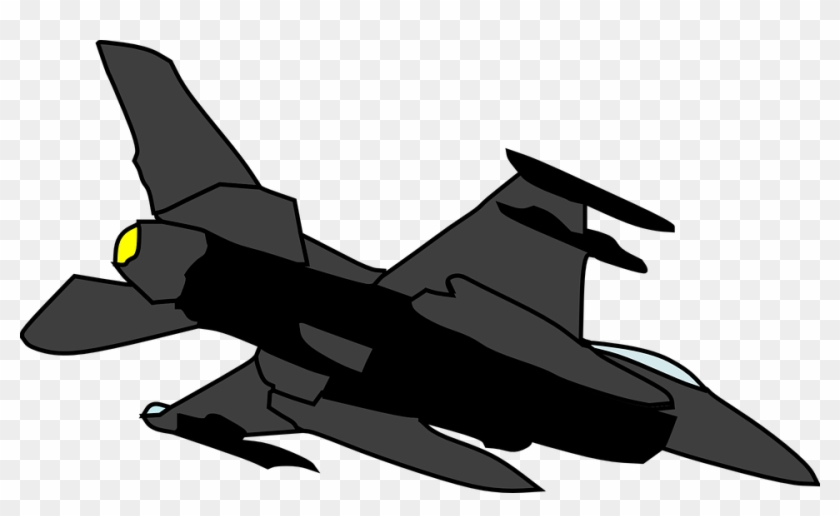 Jet Fighter Clipart Aerospace - Gambar Pesawat Tempur Animasi - Png Download
