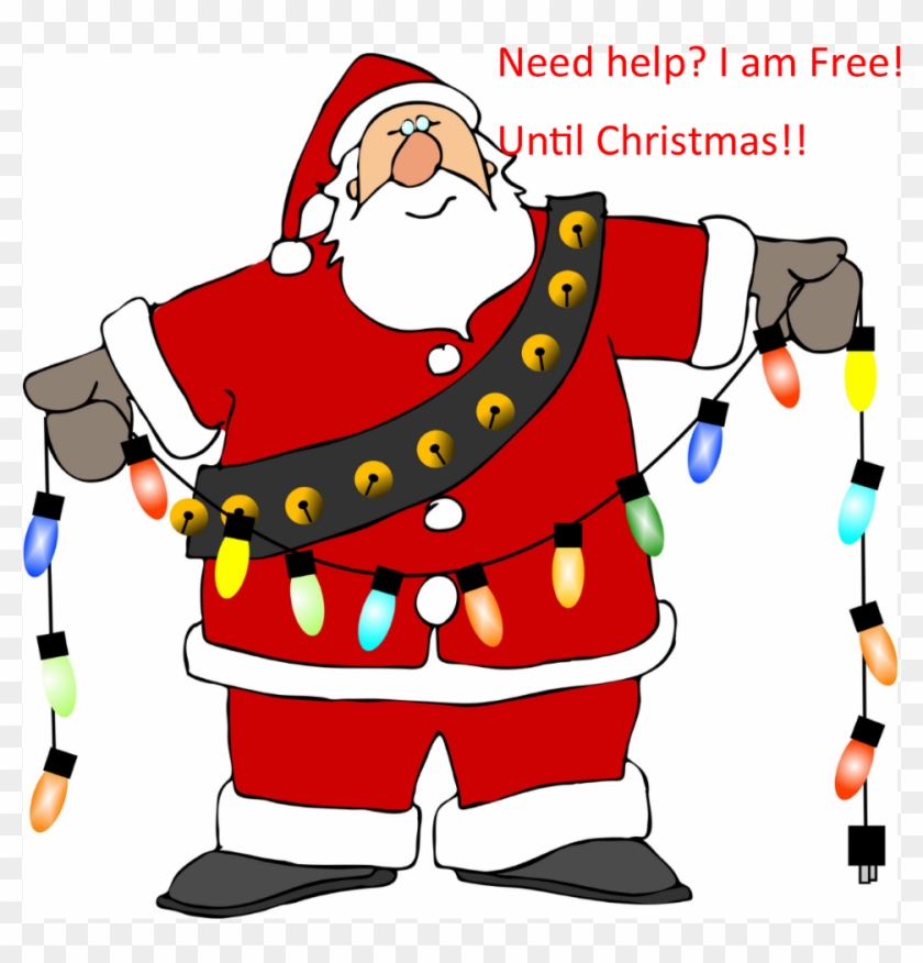 Christmas Light Installation El Paso Tx - Santa & Christmas Lights Drawing Clipart #951044