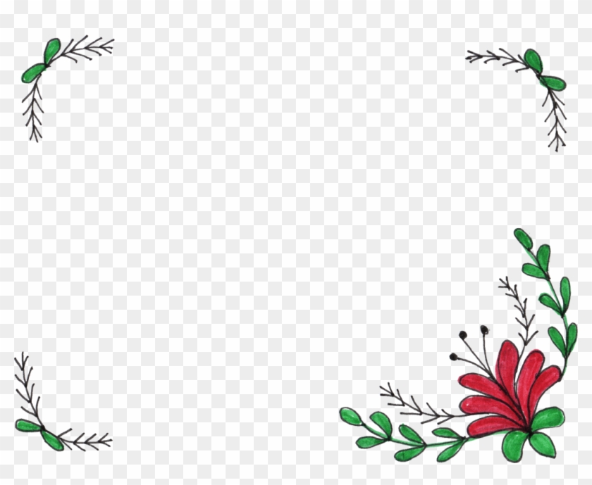 Flower Frame Free Png Image - Flower Bingkai Png Flower Clipart #951169