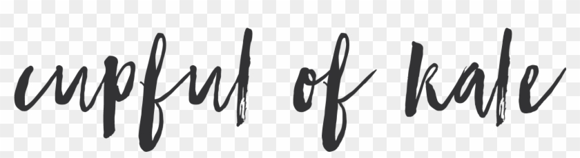 Cupful Of Kale - Calligraphy Clipart