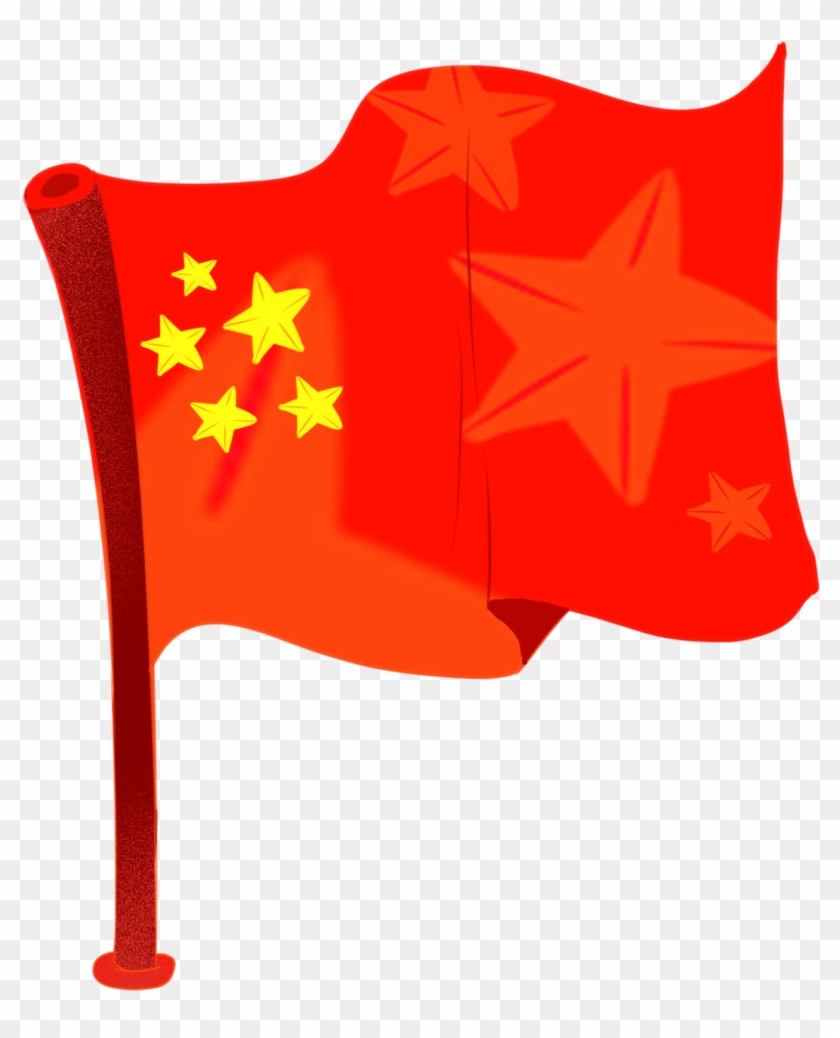 Flag Pointed Star Red Fluttering Png And Psd - Flag Clipart