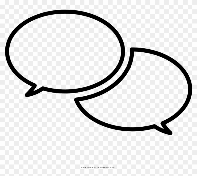 Talk Bubble Coloring Page - Line Art Clipart #952380
