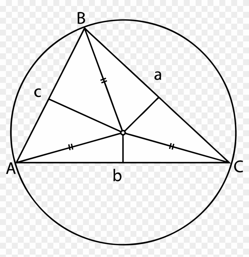 Circumscribed Triangle Circumcenter - Triangle Clipart