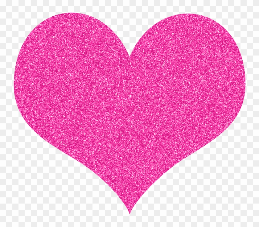 Pink Sparkly Heart - Pink Glitter Heart Clipart - Png Download
