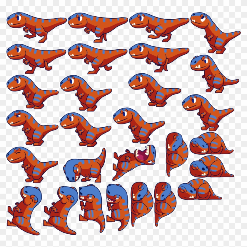 Dino Sprite Sheet , Png Download Clipart #953641