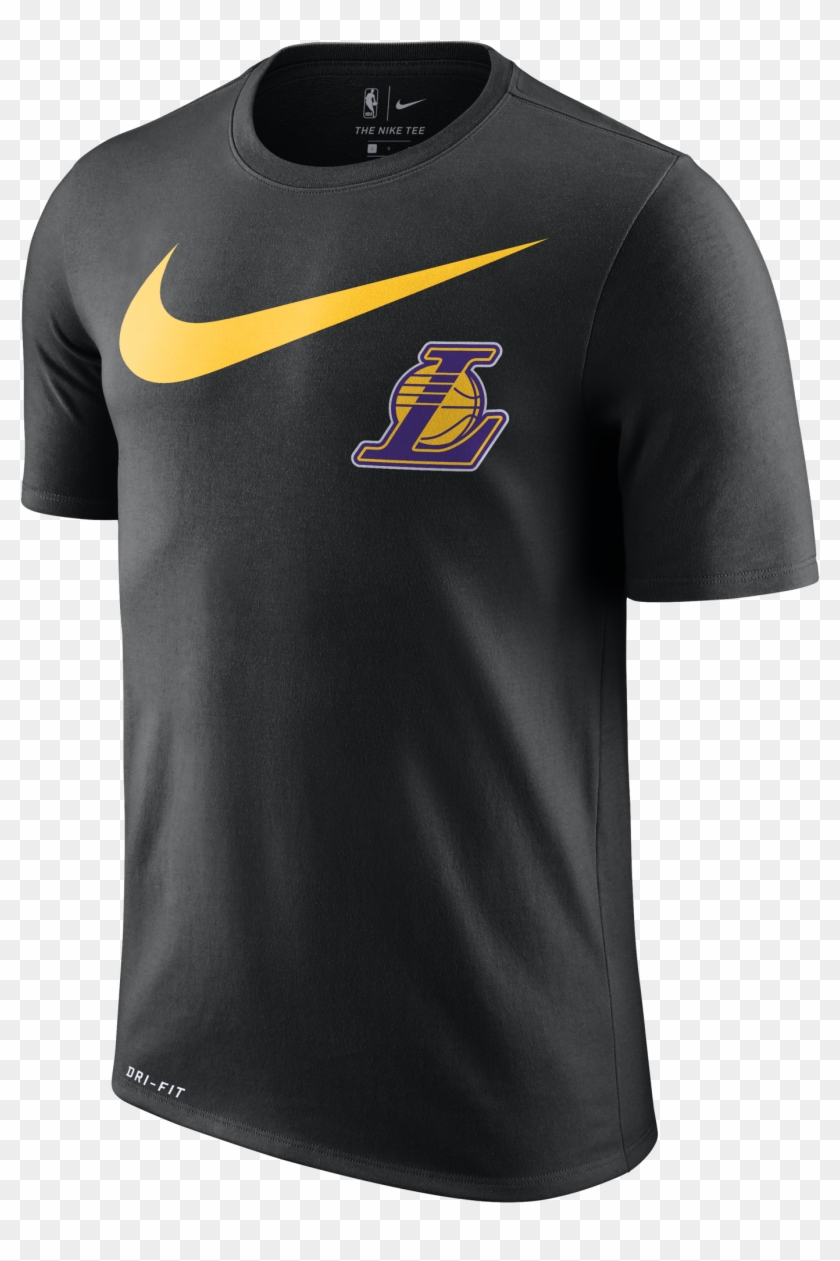 Nike Nba Los Angeles Lakers Swoosh Logo Dry Tee - Los Angeles Lakers Clipart #954093