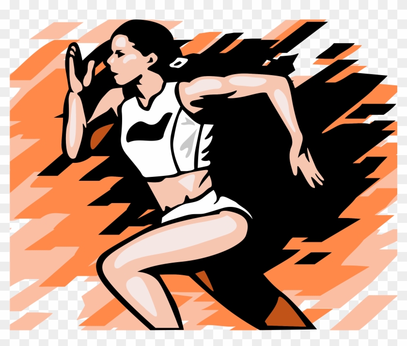 This Free Icons Png Design Of Female Runner Illustration Clipart